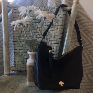 Black leather Kate spade